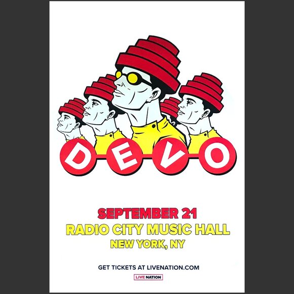 Other - DEVO Promotional Poster 24x36 Radio City Music Hall NYC September 2021 VERY RARE
